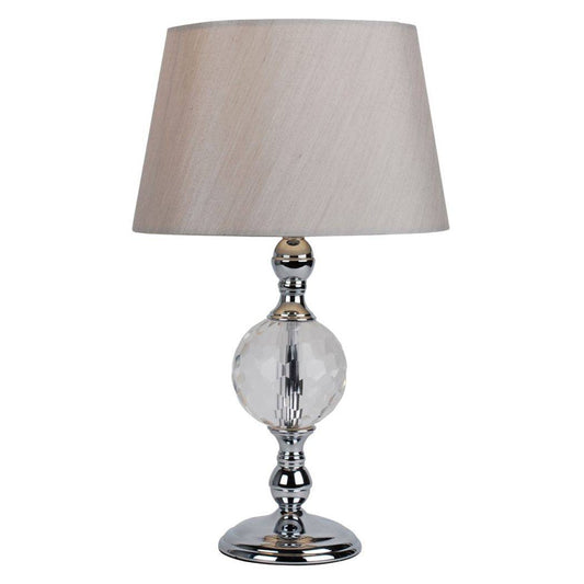 Vanessa Polished Chrome & Glass Table Lamp - White Bear Furnishings