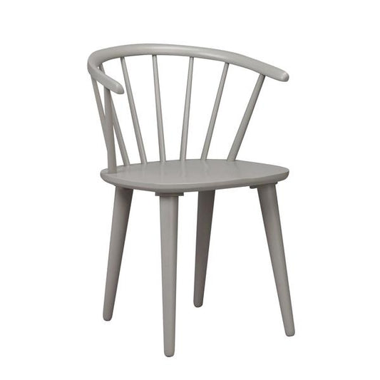 [Set of 2] Ancient Mariner Grey Stick Back Wooden Scandi Carmen Dining Chairs - Dark Grey - 106236