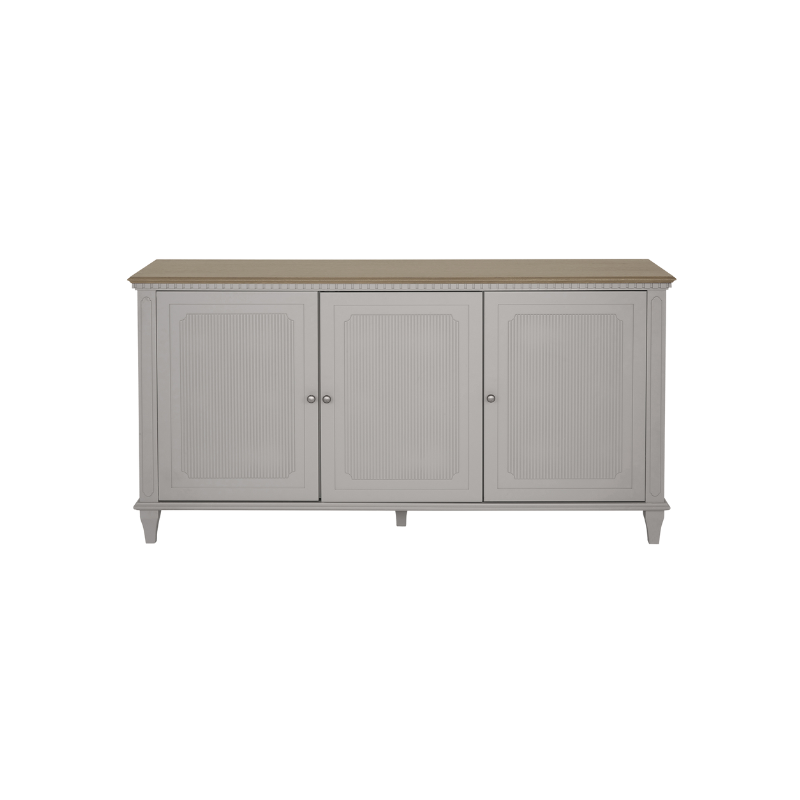 Laura Ashley Hanover 3 Door Sideboard in Pale French Grey - 3746919 - White Bear Furnishings