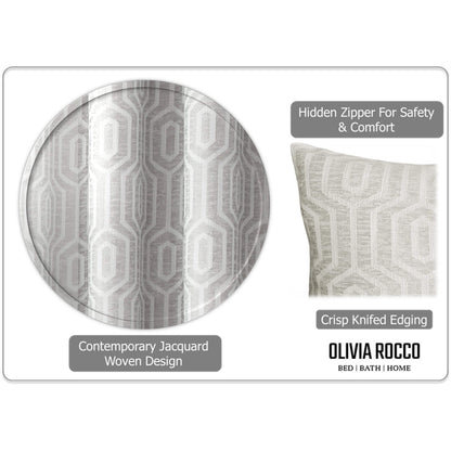 Paris Cushion Covers 2 Pack Modern Natural Decorative Square Scatter Cushions with Invisible Zipper for Sofa & Bed by OLIVIA ROCCO - White Bear Furnishings