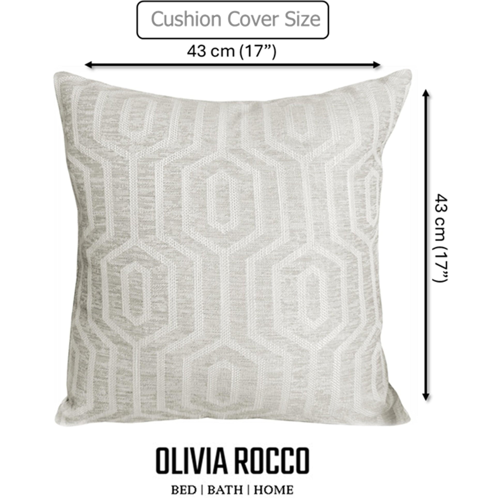 Paris Cushion Covers 2 Pack Modern Natural Decorative Square Scatter Cushions with Invisible Zipper for Sofa & Bed by OLIVIA ROCCO - White Bear Furnishings