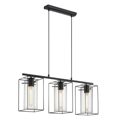 Merton 3 Light Ceiling Light Black
