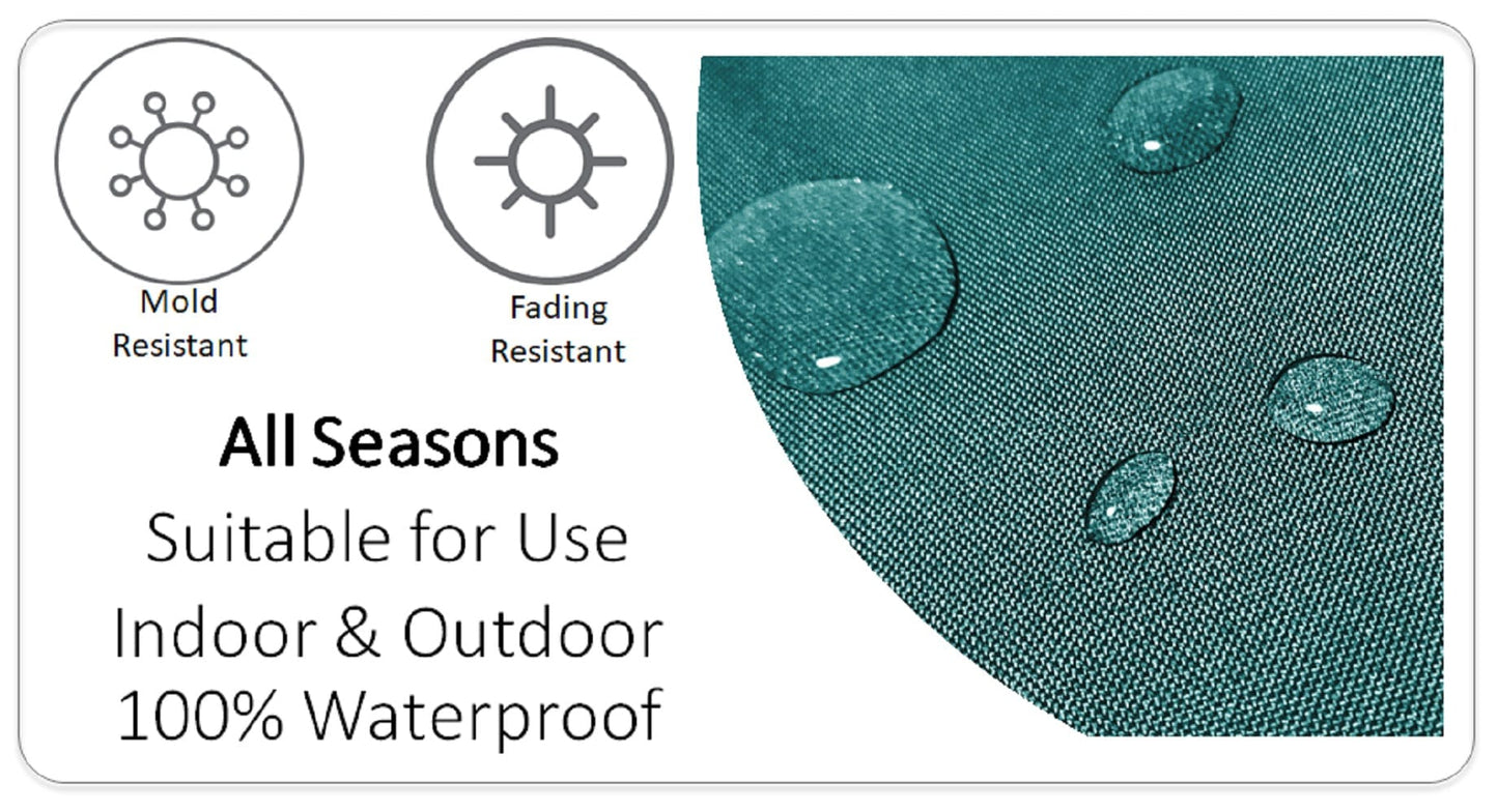 Pelican Outdoor Waterproof Weather-Resistant Cushions for Patio Garden Beach and Indoor Use 43x43 cm Filled with Hollowfibre by OLIVIA ROCCO - White Bear Furnishings