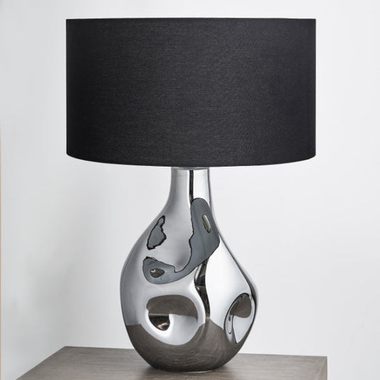 Jolana Smoked Glass Table Lamp - White Bear Furnishings