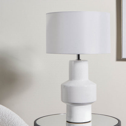 Salina White Ceramic Table Lamp