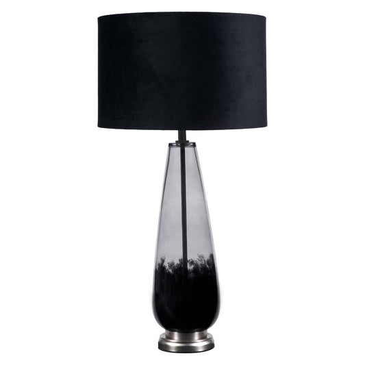 Elena Black Glass Table Lamp - White Bear Furnishings