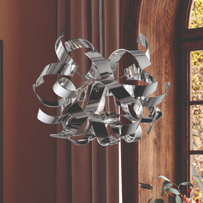 Lyndsay Large Pendant Light Shade Chrome