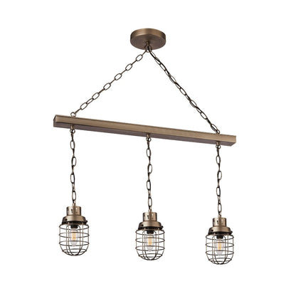 Edmunston 3 Light Industrial Ceiling Bar Pendant