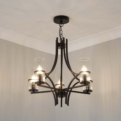 Davina 5 Light Black Pendant Chandelier Ceiling Light