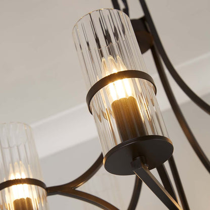 Davina 5 Light Black Pendant Chandelier Ceiling Light