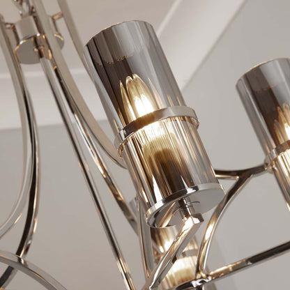 Davina 5 Light Chrome Pendant Chandelier