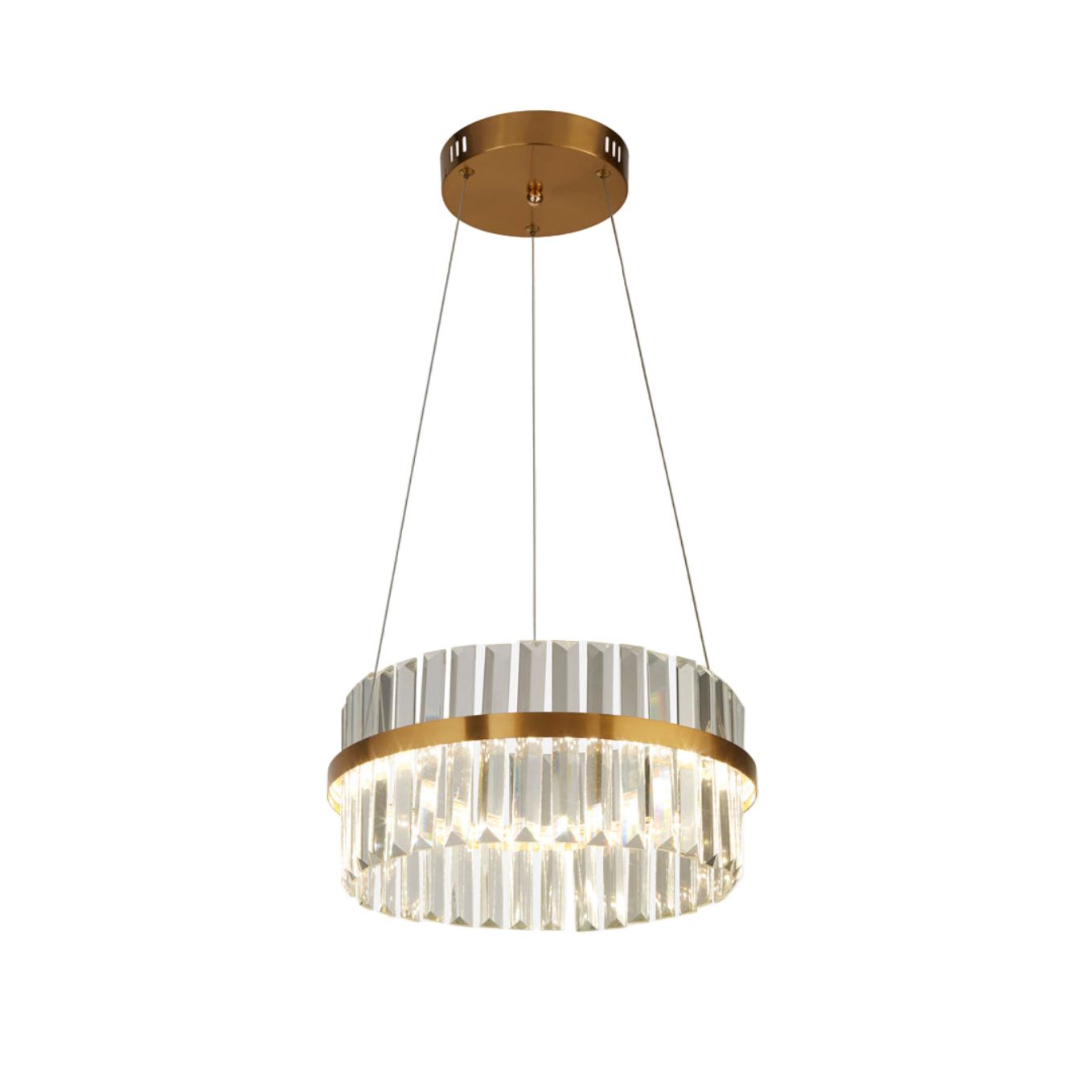 Chandelier with gold and silver design on a white background