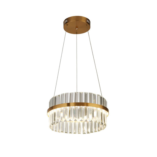 Chandelier with gold and silver design on a white background