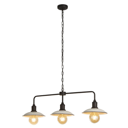 Kestle 3 Light White Diner Ceiling Pendant Bar