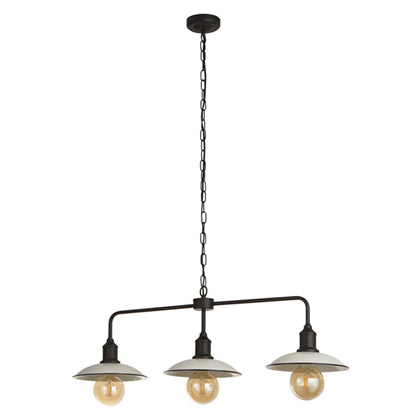Kestle 3 Light White Diner Ceiling Pendant Bar
