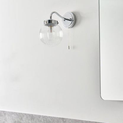 Amelie IP44 Polished Chrome Wall Light