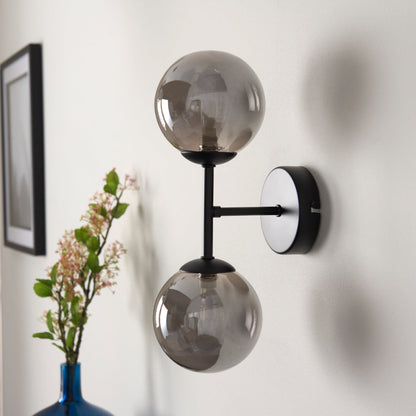 Reeko Matt Black Wall Light