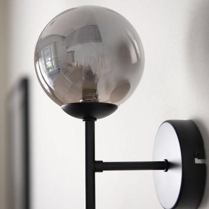 Reeko Matt Black Wall Light