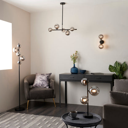 Reeko 5 Light Matte Black Ceiling Pendant