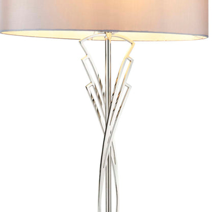 Lyla Satin Nickel Floor Lamp
