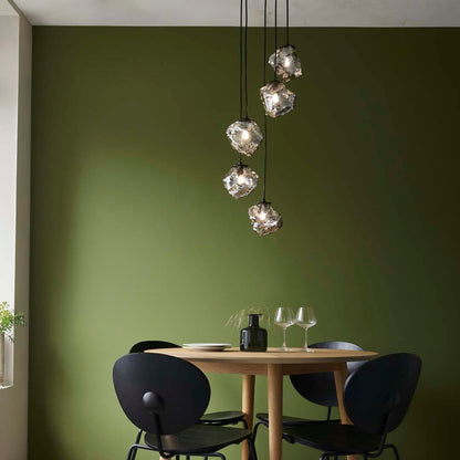 Molten 5 Light Smokey Ceiling Light Pendant - White Bear Furnishings