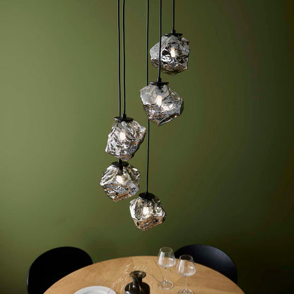 Molten 5 Light Smokey Ceiling Light Pendant - White Bear Furnishings