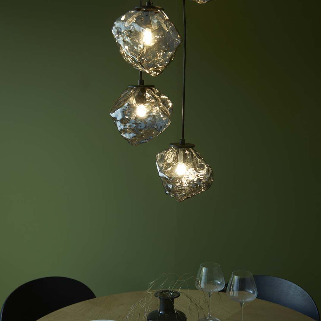 Molten 5 Light Smokey Ceiling Light Pendant - White Bear Furnishings