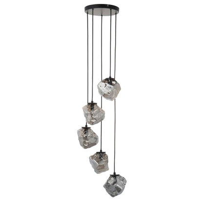 Molten 5 Light Smokey Ceiling Light Pendant - White Bear Furnishings