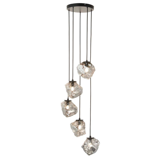 Molten 5 Light Smokey Ceiling Light Pendant - White Bear Furnishings