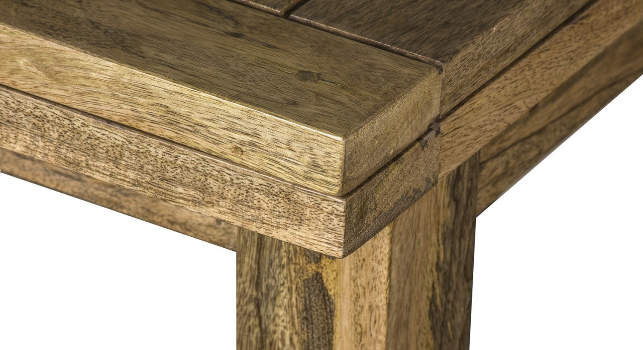 Granary Butterfly Hand-Distressed Oak-Ish Square Extending Dining Table - ASB580 - White Bear Furnishings