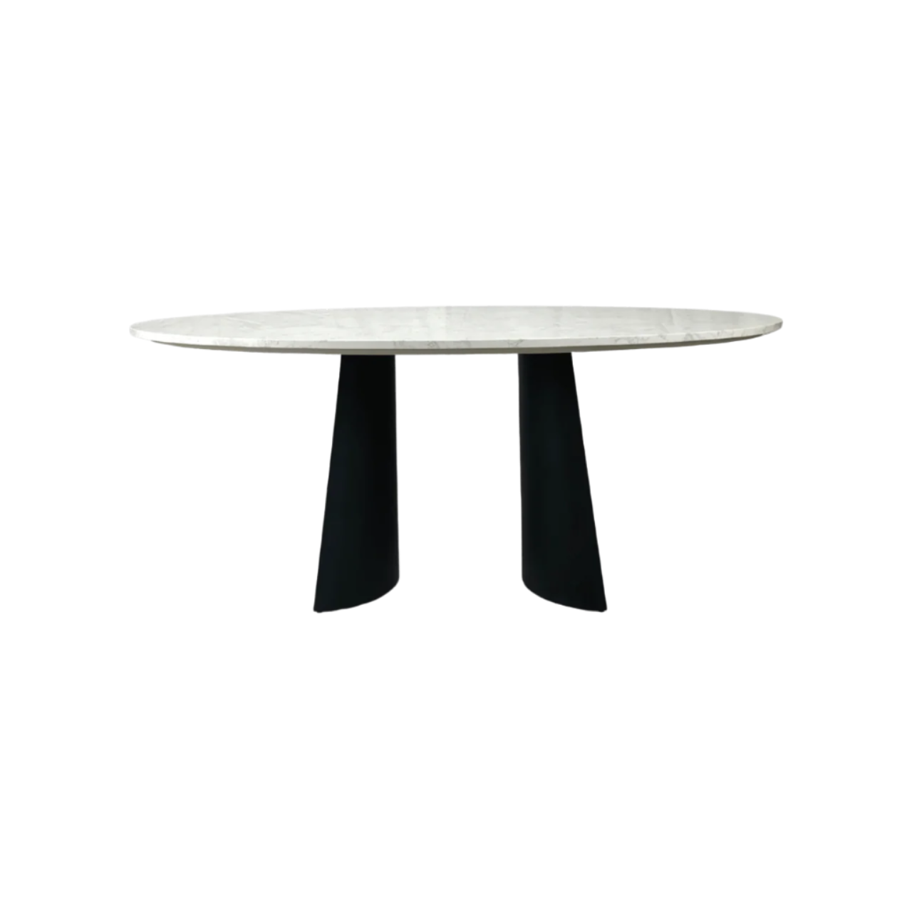 Twenty 10 Designs Rosemary Oval Dining Table - Black & White Marble - DT-R-BB-TWM-180