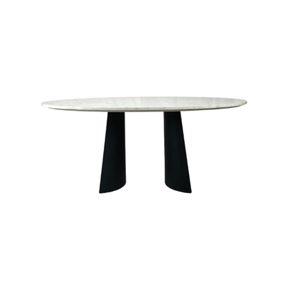 Twenty 10 Designs Rosemary Oval Dining Table - Black & White Marble - DT-R-BB-TWM-180