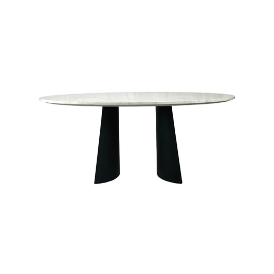 Twenty 10 Designs Rosemary Oval Dining Table - Black & White Marble - DT-R-BB-TWM-180