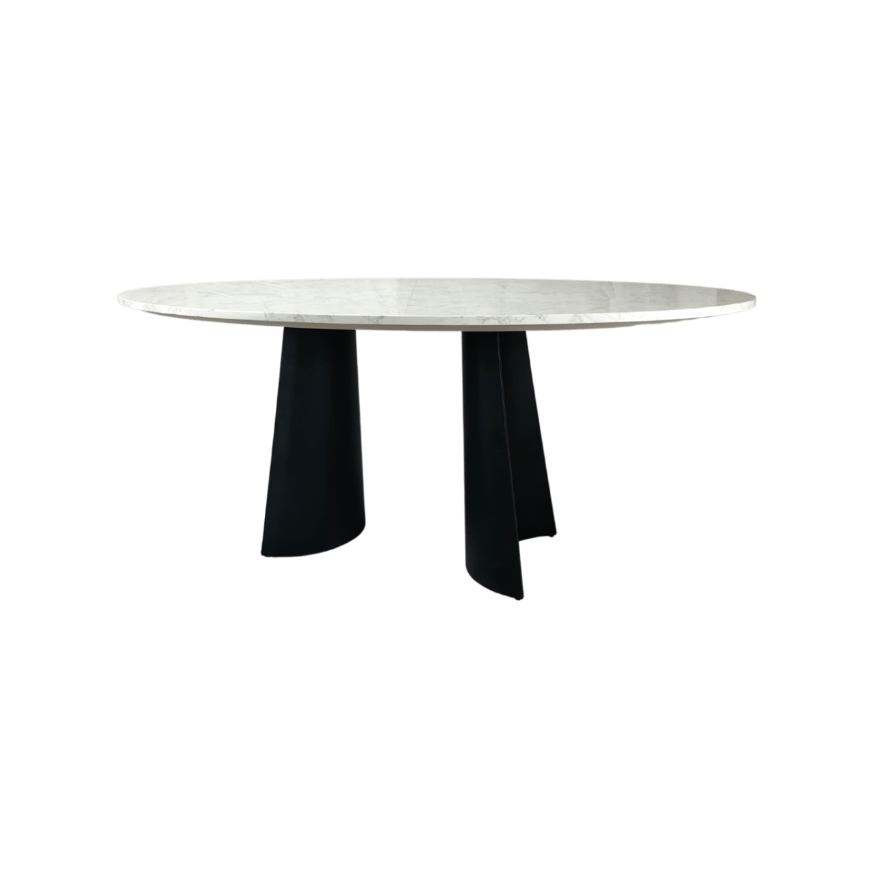 Twenty 10 Designs Rosemary Oval Dining Table - Black & White Marble - DT-R-BB-TWM-180
