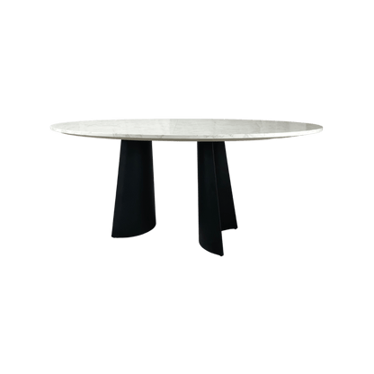 Twenty 10 Designs Rosemary Oval Dining Table - Black & White Marble - DT-R-BB-TWM-180