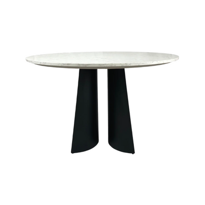 Twenty 10 Designs Rosemary Round Dining Table - Black & White Marble - DT-R-BB-TWM-120