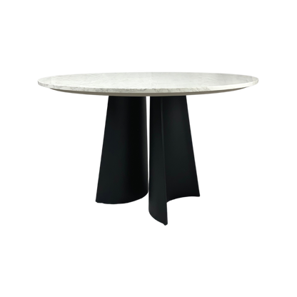 Twenty 10 Designs Rosemary Round Dining Table - Black & White Marble - DT-R-BB-TWM-120