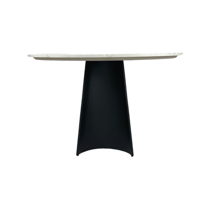 Twenty 10 Designs Rosemary Round Dining Table - Black & White Marble - DT-R-BB-TWM-120