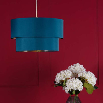 Rute Teal & Copper Pendant Shade - White Bear Furnishings
