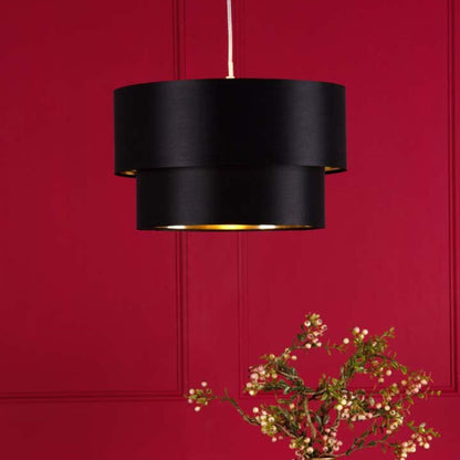 Rute Black & Gold Pendant Shade - White Bear Furnishings