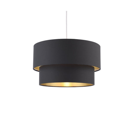 Rute Black & Gold Pendant Shade - White Bear Furnishings