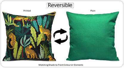 Safari Outdoor Waterproof Cushions 43x43cm Premium Comfort Durable Hollow-Fibre Filled Water-Resistant Stylish Decor for Patio Garden Beach Travel by OLIVIA ROCCO - White Bear Furnishings