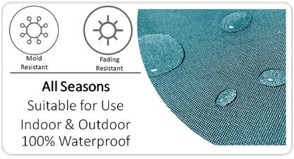 Seaside Coastal Style Water Resistant Patio Garden Cushions 17 x 17 Inches Durable Decorative Throw Pillows for Indoor Outdoor Use by OLIVIA ROCCO - White Bear Furnishings