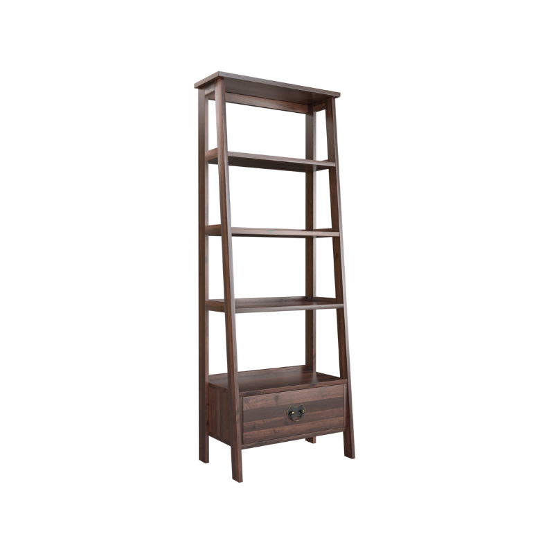Laura Ashley Garrat Ladder Shelving Unit in Dark Chestnut - 3535414 - White Bear Furnishings