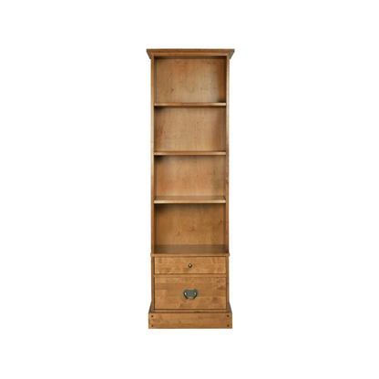 Laura Ashley Garrat 2 Drawer Single Bookcase in Honey - 3535419 - White Bear Furnishings