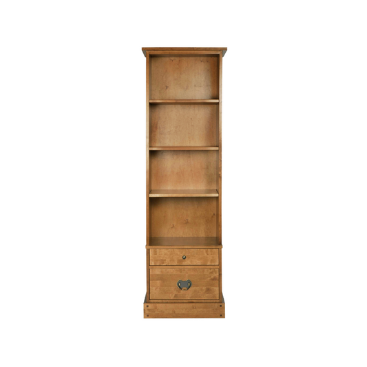 Laura Ashley Garrat 2 Drawer Single Bookcase in Honey - 3535419 - White Bear Furnishings