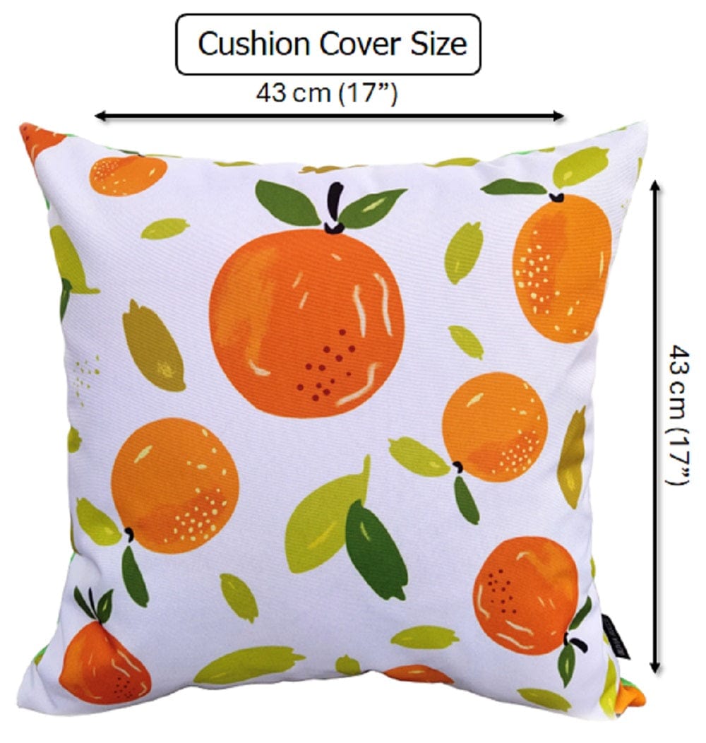 Summer Fruit Design Waterproof Outdoor Cushions for Patio Garden Bench Sofa Bed Durable Polyester Filled Comfort by OLIVIA ROCCO - White Bear Furnishings