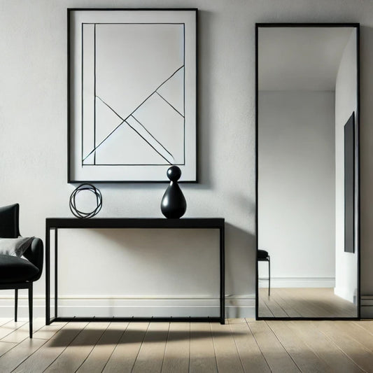 Takara - Full Length Black Metal Rectangle Mirror - 160cm x 60cm