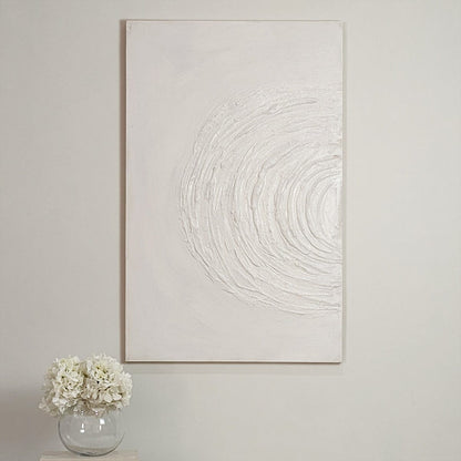 Tilly Cream Half Moon Textured Canvas Wall Art