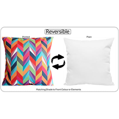 Waterproof Breathable California Multi Hollowfibre Filled Cushions 43x43cm for Outdoor Garden Bench Sofa or Indoor Use by OLIVIA ROCCO - White Bear Furnishings